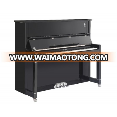 Duke black polished baby upright piano wooden high quality piano made in China W23